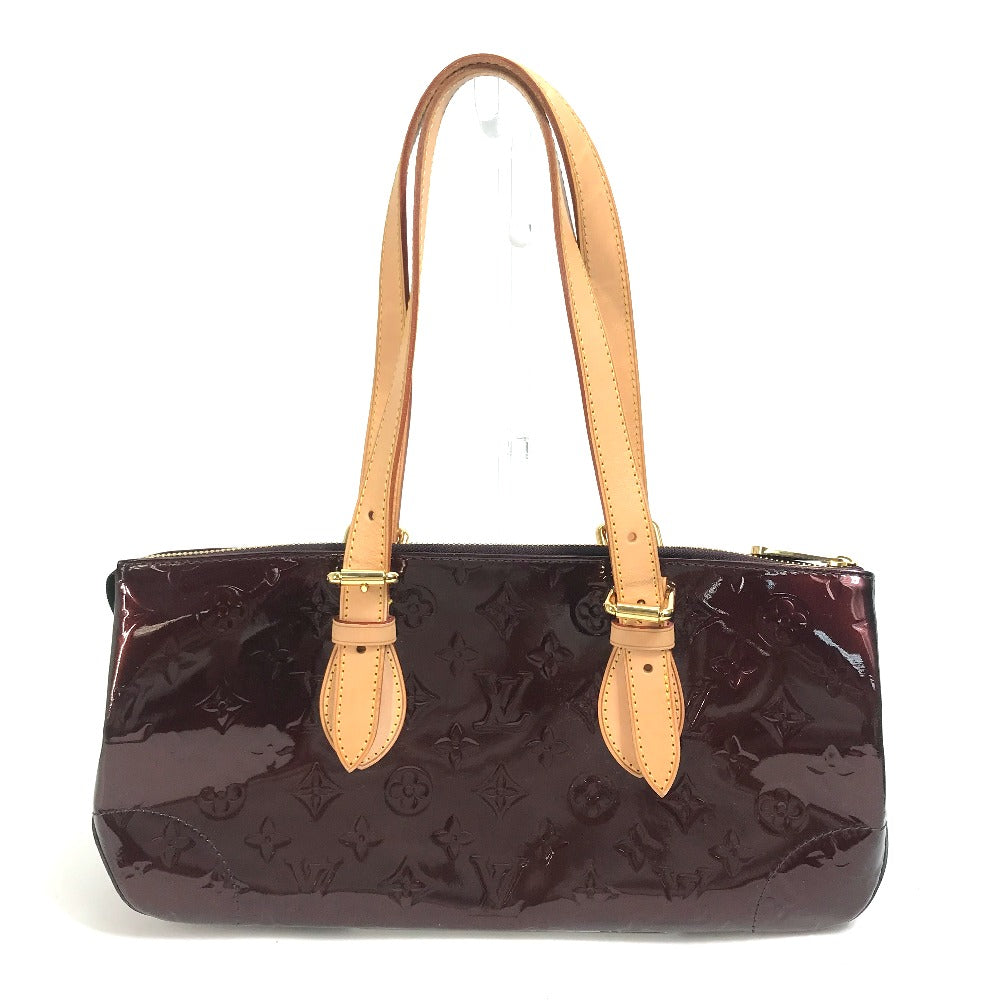 LOUIS VUITTON M93510 モノグラムヴェルニ ローズウッド アヴェニュー カバン 肩掛け ショルダーバッグ パテントレザー レディース アマラント ワインレッド