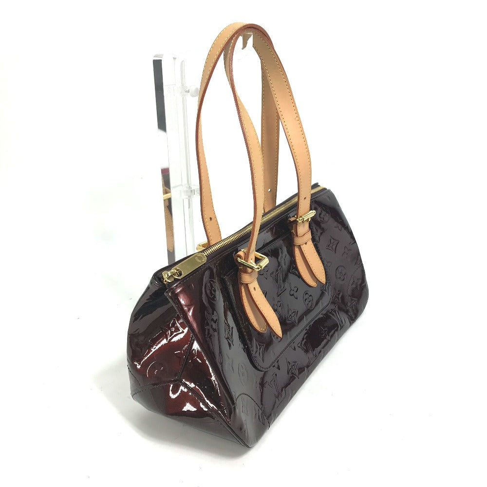 LOUIS VUITTON M93510 モノグラムヴェルニ ローズウッド アヴェニュー カバン 肩掛け ショルダーバッグ パテントレザー レディース アマラント ワインレッド