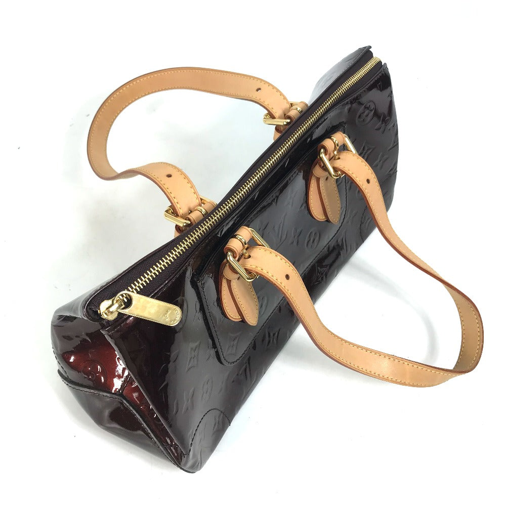 LOUIS VUITTON M93510 モノグラムヴェルニ ローズウッド アヴェニュー カバン 肩掛け ショルダーバッグ パテントレザー レディース アマラント ワインレッド