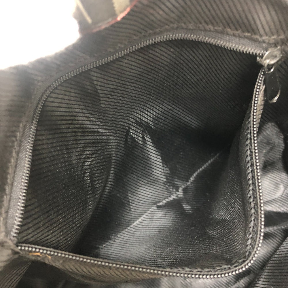 BURBERRY London Check pattern Bag Hand Bag Tote Bag Canvas Black Used