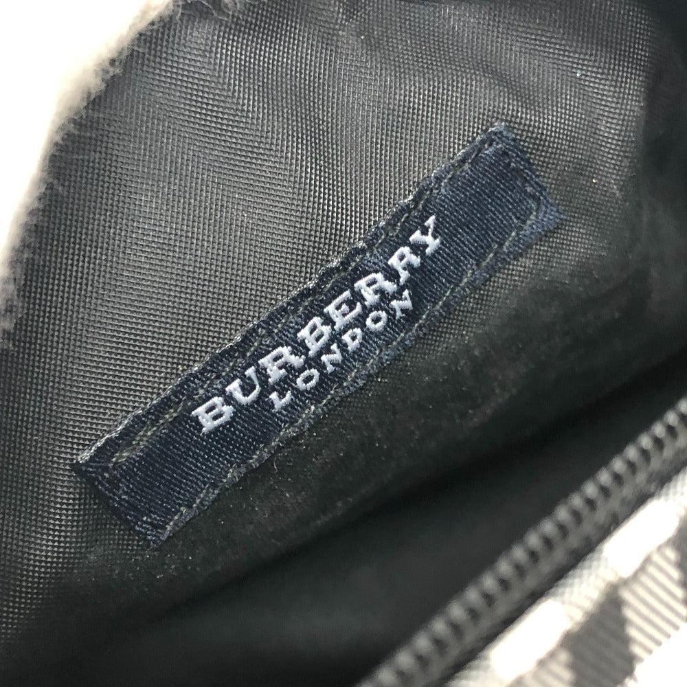 BURBERRY London Check pattern Cosmetics Pouch Pouch Canvas Black Used
