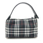 BURBERRY London Check pattern Cosmetics Pouch Pouch Canvas Black Used