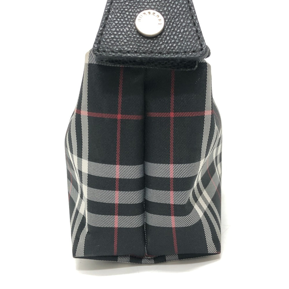 BURBERRY London Check pattern Cosmetics Pouch Pouch Canvas Black Used