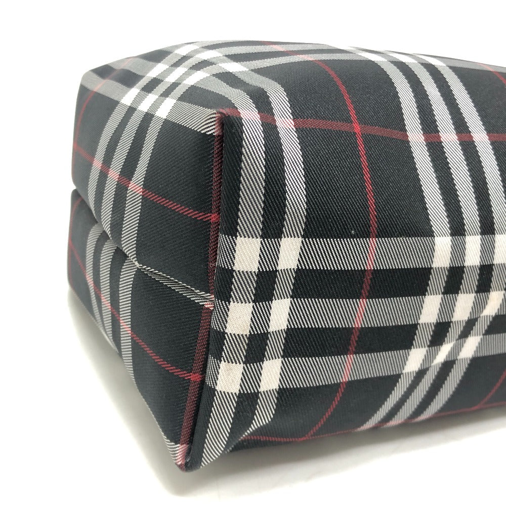 BURBERRY London Check pattern Cosmetics Pouch Pouch Canvas Black Used