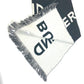 BURBERRY 80085081 Two-tone Fringe Scarf Logo Muffler Wool Women's Black x White