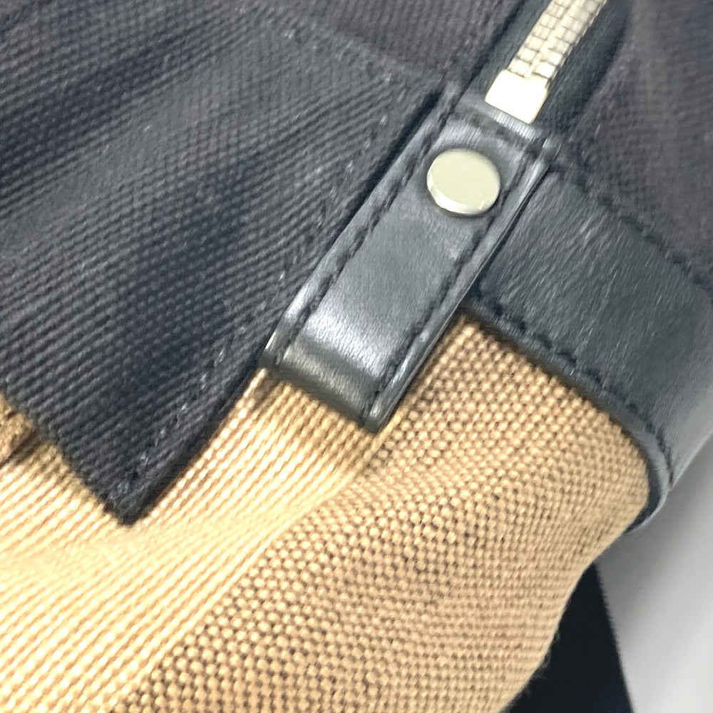 BURBERRY 3958527 Mega Check Backpack, Canvas/Leather, Men's, Beige