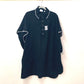 BURBERRY 8015131 Women's Black Cotton Poncho with TB Logo Two-Tone Print