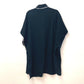BURBERRY 8015131 Women's Black Cotton Poncho with TB Logo Two-Tone Print