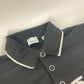 BURBERRY 8015131 Women's Black Cotton Poncho with TB Logo Two-Tone Print
