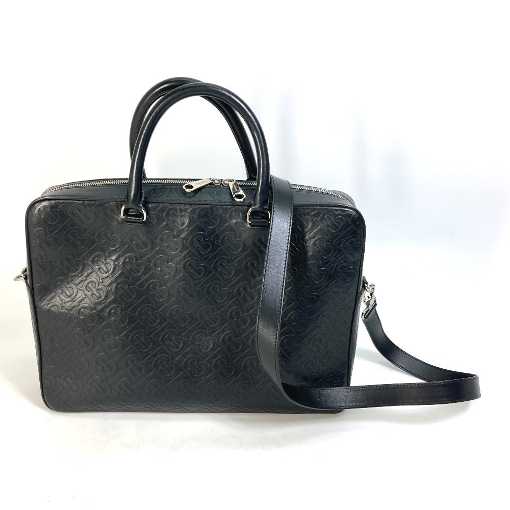 BURBERRY 8014391 Handbag, Crossbody, TB, 2-Way Shoulder Bag, Business Bag, Leather, Men's, Black