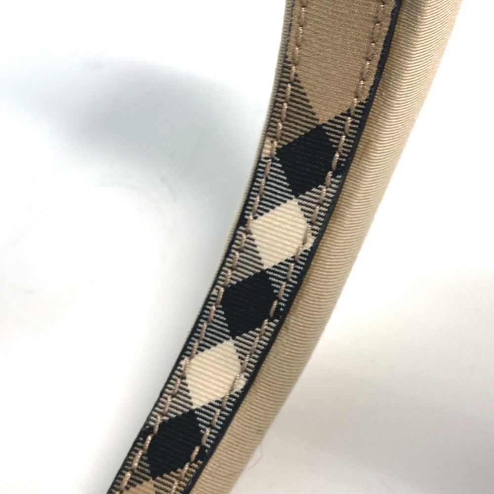 BURBERRY 内面チェック柄 ロゴ TB ヘアアクセサリー ヘッドバンド ヘアバンド カチューシャ キャンバス レディース ベージュ - brandshop-reference