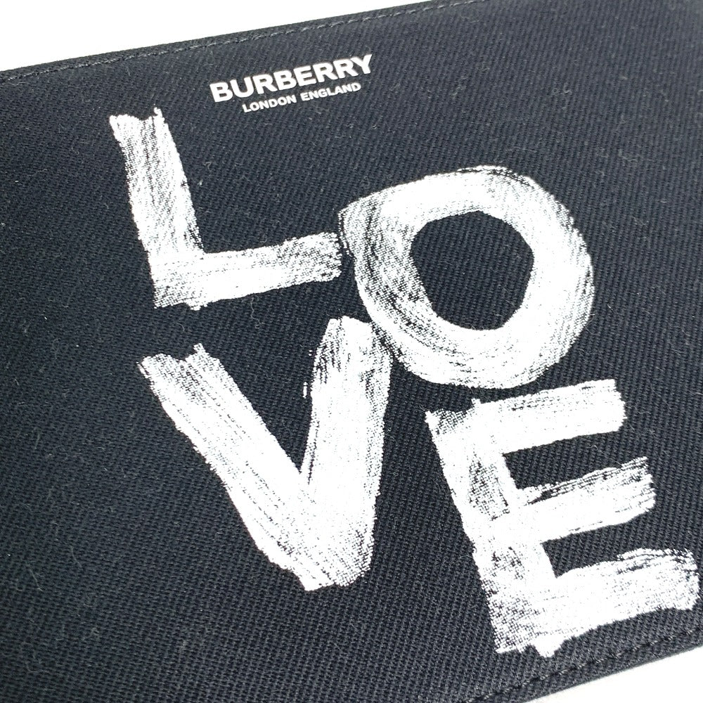 BURBERRY LOVE Makeup Pouch, Coin Case, Clutch Bag, Pouch, Canvas, Women's, Black