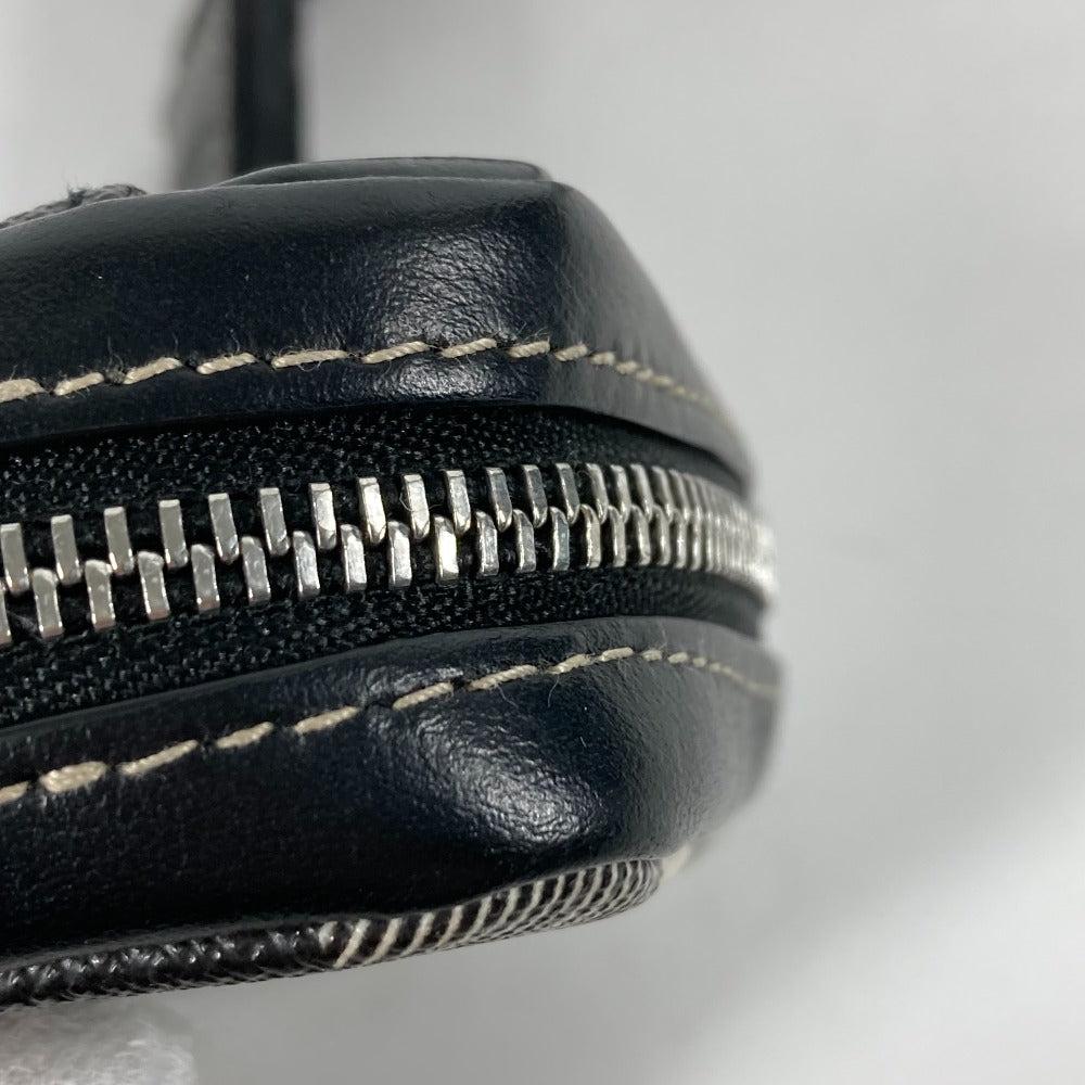 BURBERRY 小銭入れ 財布 チェック ストラップ付 ポーチ コインケース レザー/PVC レディース ブラック