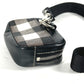 BURBERRY 小銭入れ 財布 チェック ストラップ付 ポーチ コインケース レザー/PVC レディース ブラック