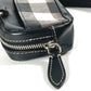 BURBERRY 小銭入れ 財布 チェック ストラップ付 ポーチ コインケース レザー/PVC レディース ブラック