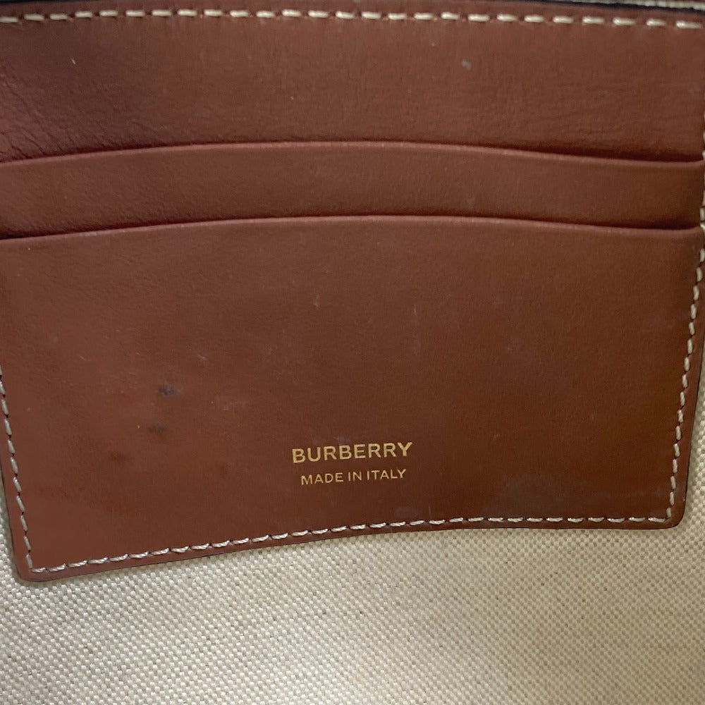 BURBERRY TB Print Clutch Bag, Zippered PVC/Leather, Men's, Brown