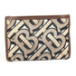 BURBERRY TB Print Clutch Bag, Zippered PVC/Leather, Men's, Brown