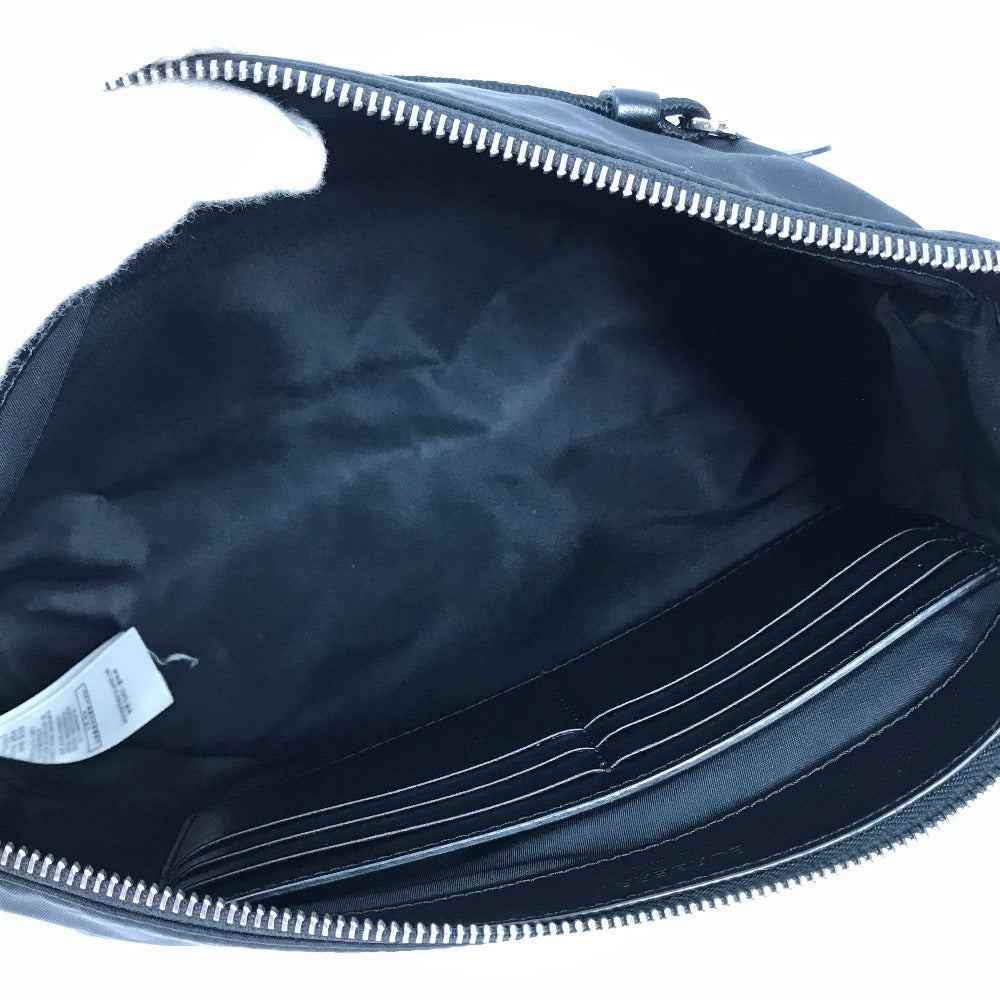 BURBERRY 8014756 Horseferry Clutch Bag, Nylon, Men's, Black