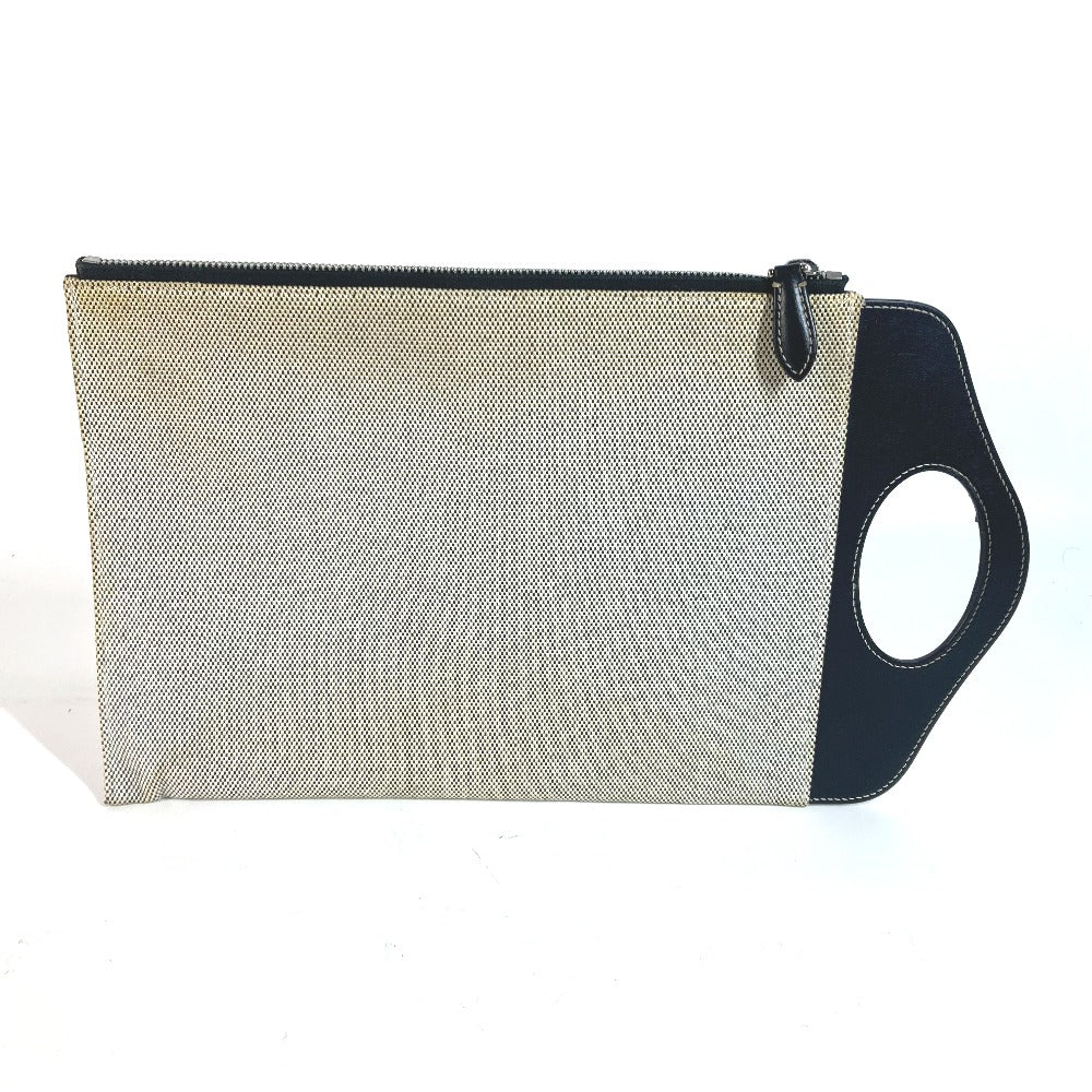 BURBERRY logo handbag, 2-way bag, clutch bag, men's, gray