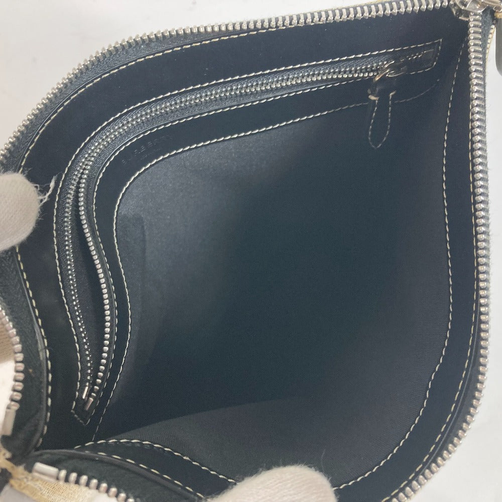 BURBERRY logo handbag, 2-way bag, clutch bag, men's, gray