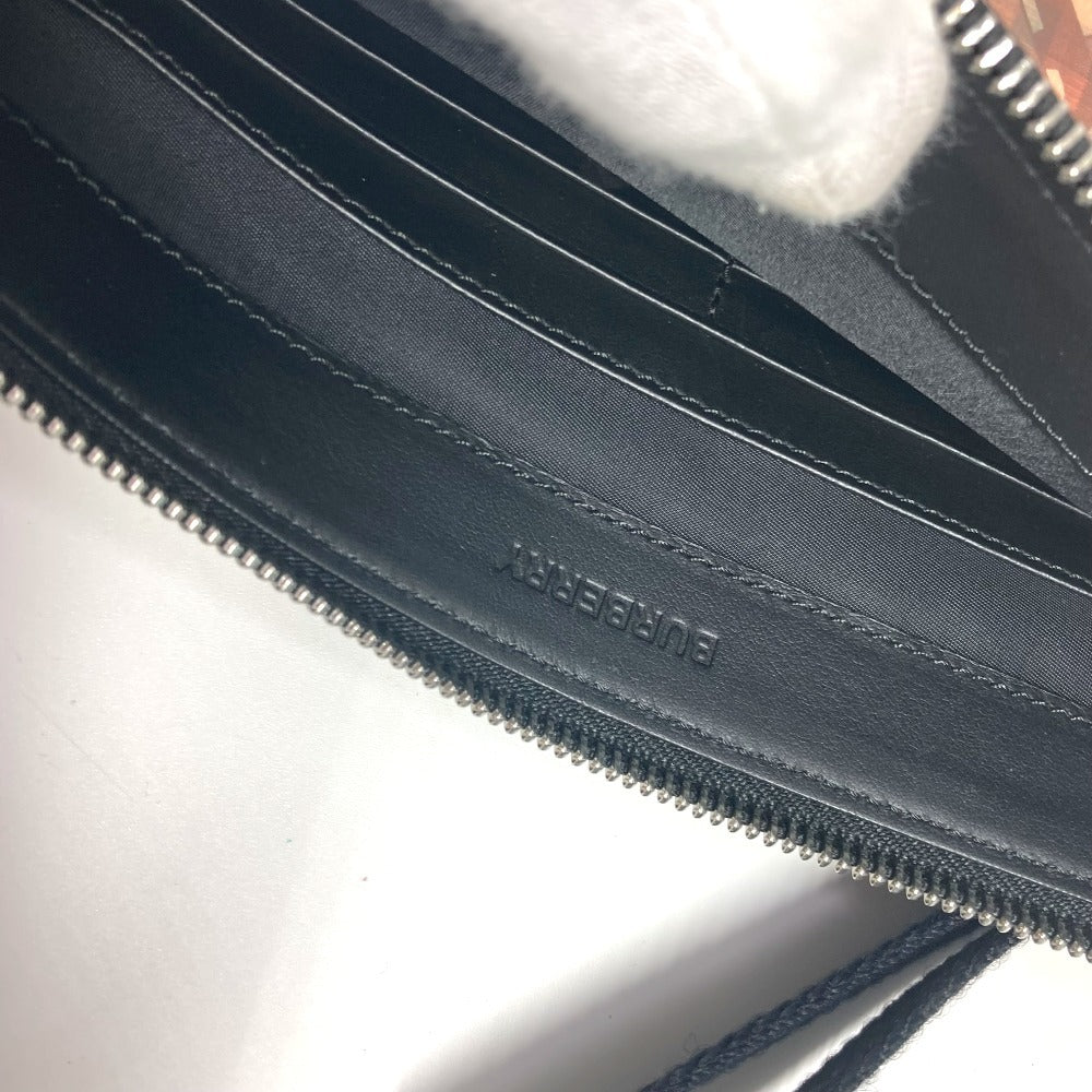 BURBERRY ロゴ チェック TB ポーチ カバン ストラップ付 クラッチバッグ ナイロン ユニセックス ベージュ