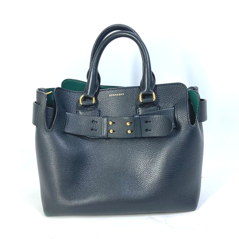 BURBERRY 4076733 Handbag, Shoulder Bag, Logo Belt Bag, 2-Way Shoulder Bag, Leather, Women's, Black