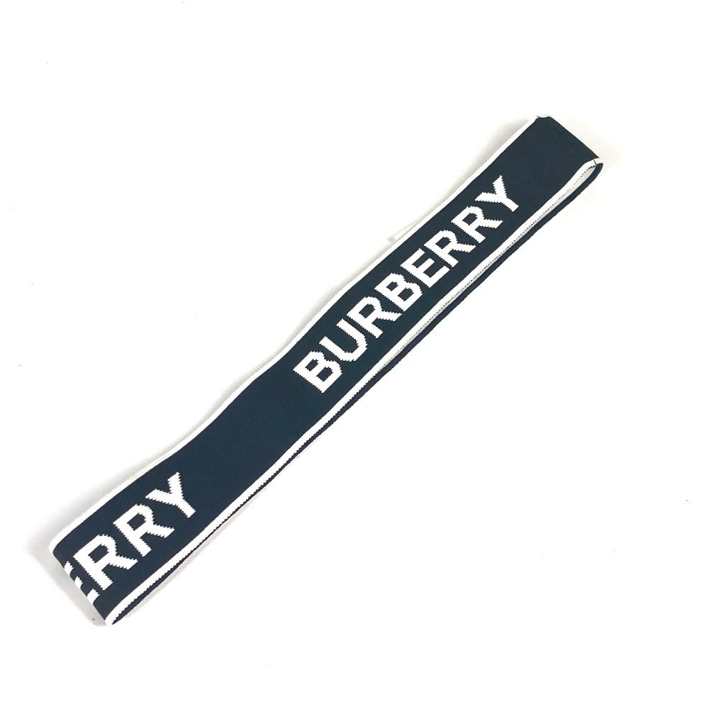 BURBERRY ロゴ ヘッドバンド アクセサリー ヘアバンド ナイロン レディース ブラック