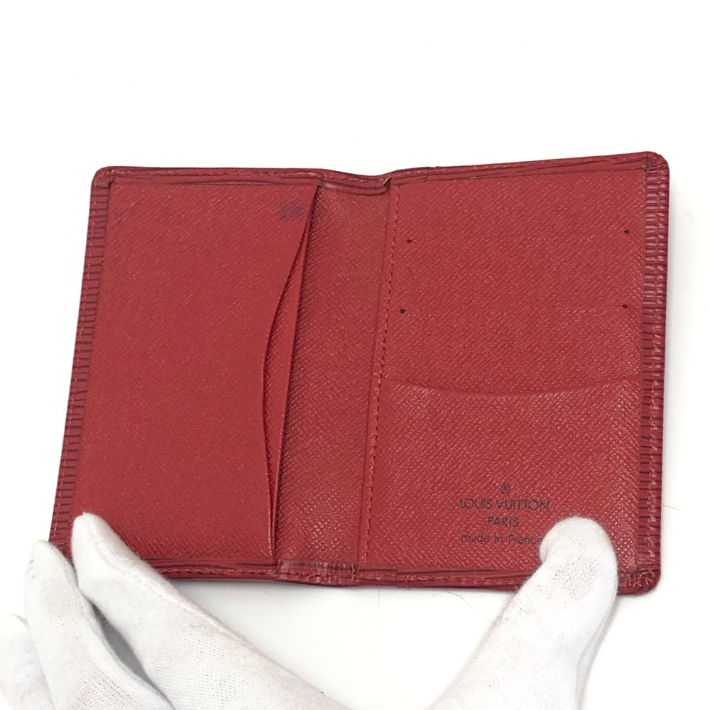 LOUIS VUITTON M6358E Organizer de Poche Business Card Holder, Pass Case, Card Case, Epi Leather, Women's, Red