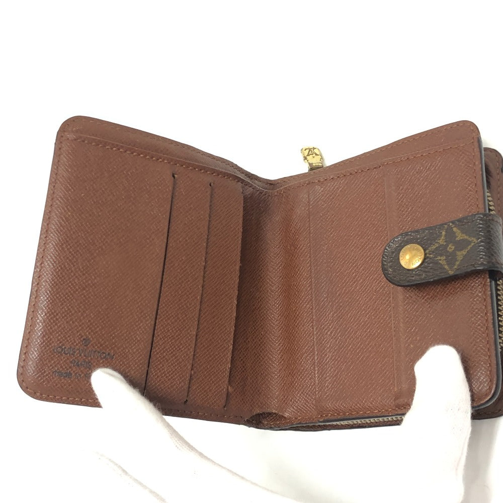 LOUIS VUITTON M61667 Compact zip BifoldCompact Wallet Folded wallet MonogramCanvas Brown Used