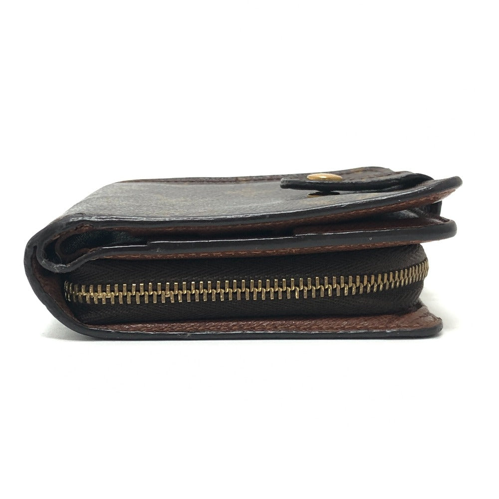 LOUIS VUITTON M61667 Compact zip BifoldCompact Wallet Folded wallet MonogramCanvas Brown Used