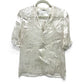 BALENCIAGA Crinkled Ribbon Sheer Rayon Blouse in White for Women
