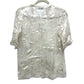BALENCIAGA Crinkled Ribbon Sheer Rayon Blouse in White for Women