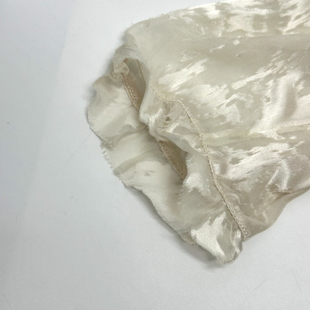 BALENCIAGA Crinkled Ribbon Sheer Rayon Blouse in White for Women