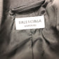 BALENCIAGA 571278 Single Black Basic Jacket with Shoulder Pads, Long Sleeve, Cotton, Women's, Black