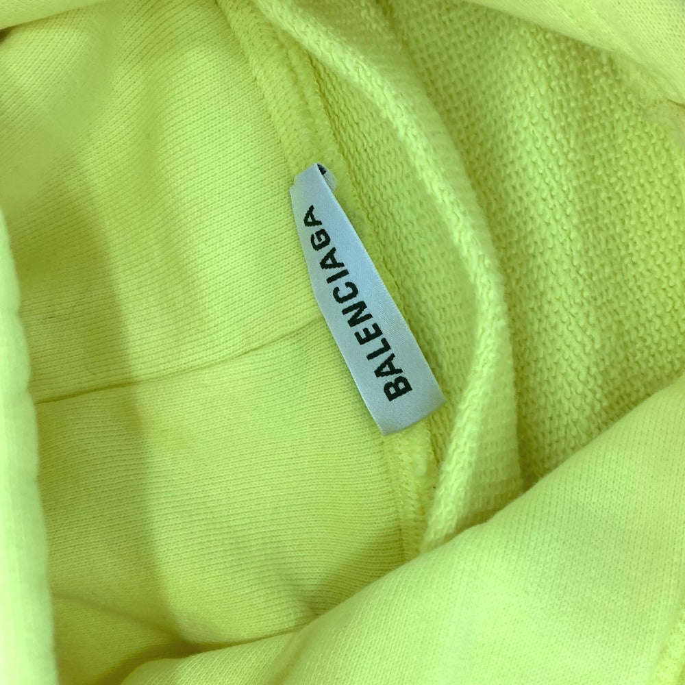 BALENCIAGA 583222 BBロゴプリント プルオーバー パーカー フード付き 洋服 パーカー コットン メンズ イエロー