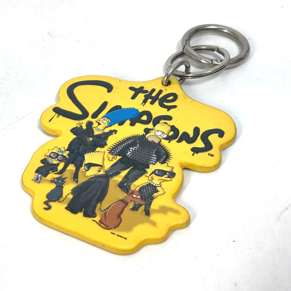 BALENCIAGA 678769 The Simpsons Collaboration Bag Charm Keychain Leather Men's Yellow