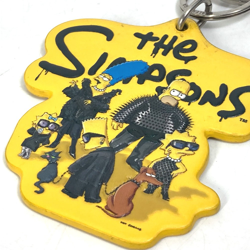 BALENCIAGA 678769 The Simpsons Collaboration Bag Charm Keychain Leather Men's Yellow