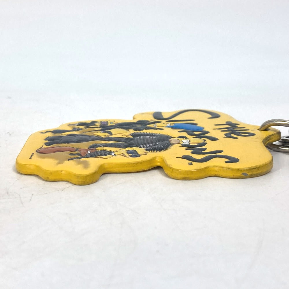 BALENCIAGA 678769 The Simpsons Collaboration Bag Charm Keychain Leather Men's Yellow