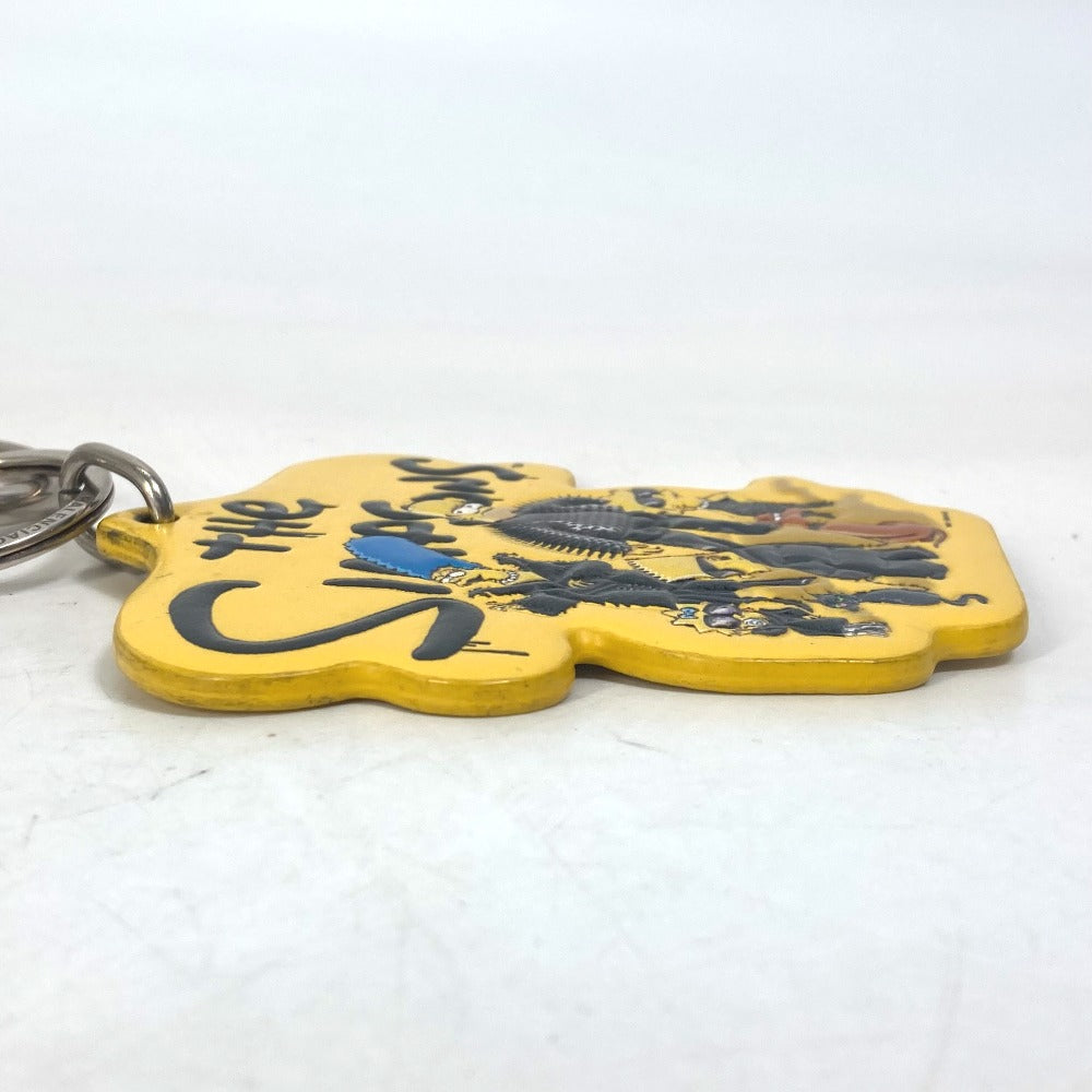 BALENCIAGA 678769 The Simpsons Collaboration Bag Charm Keychain Leather Men's Yellow