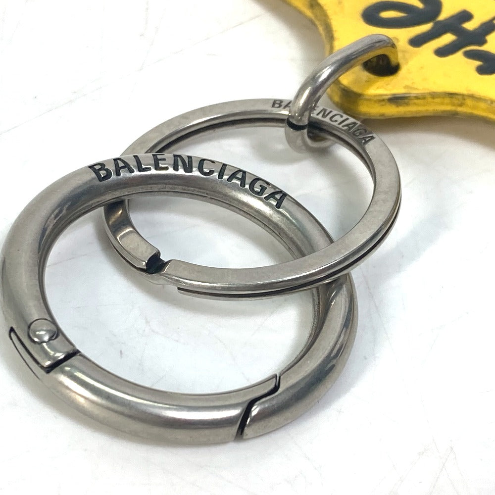 BALENCIAGA 678769 The Simpsons Collaboration Bag Charm Keychain Leather Men's Yellow