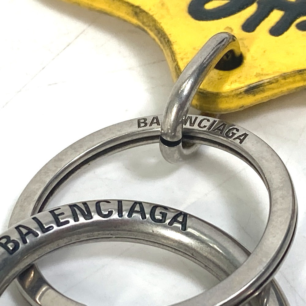 BALENCIAGA 678769 The Simpsons Collaboration Bag Charm Keychain Leather Men's Yellow