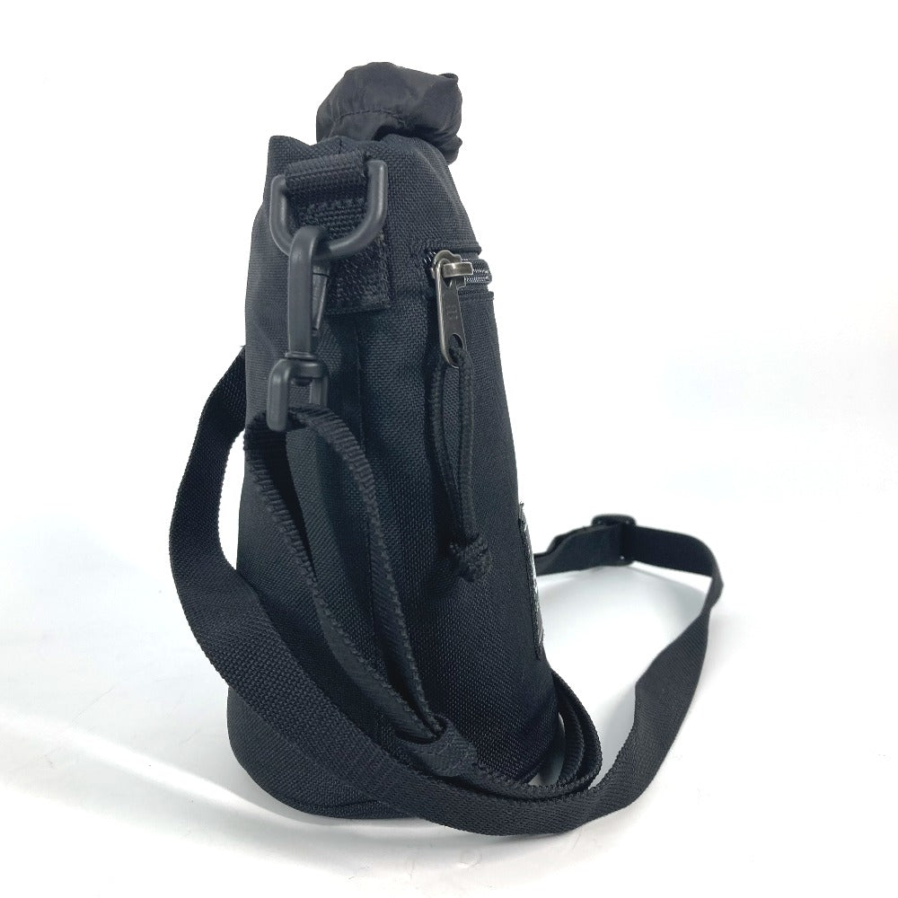 BALENCIAGA 618193 ボトルホルダー 巾着 ロゴ カバン 斜め掛け ポシェット バイカラー ショルダーバッグ ナイロン/レザー レディース ブラック