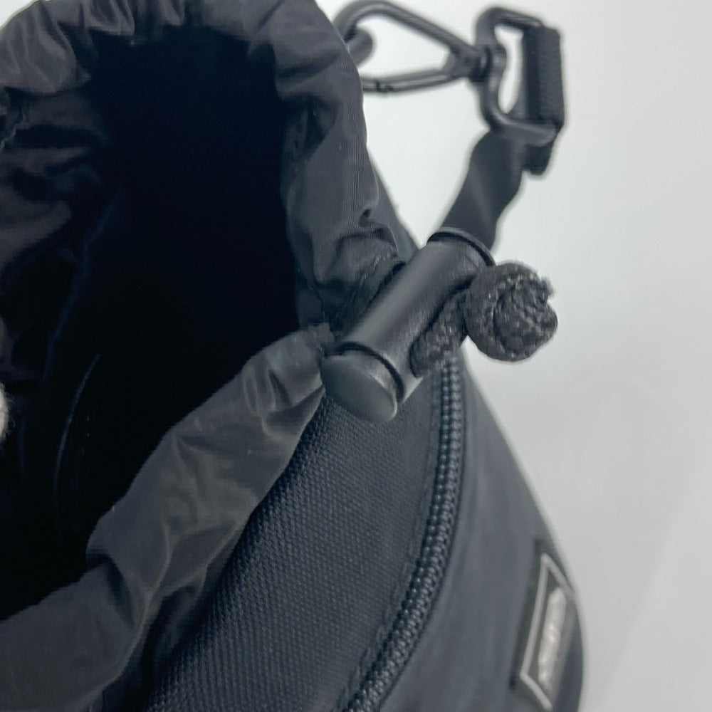 BALENCIAGA 618193 ボトルホルダー 巾着 ロゴ カバン 斜め掛け ポシェット バイカラー ショルダーバッグ ナイロン/レザー レディース ブラック