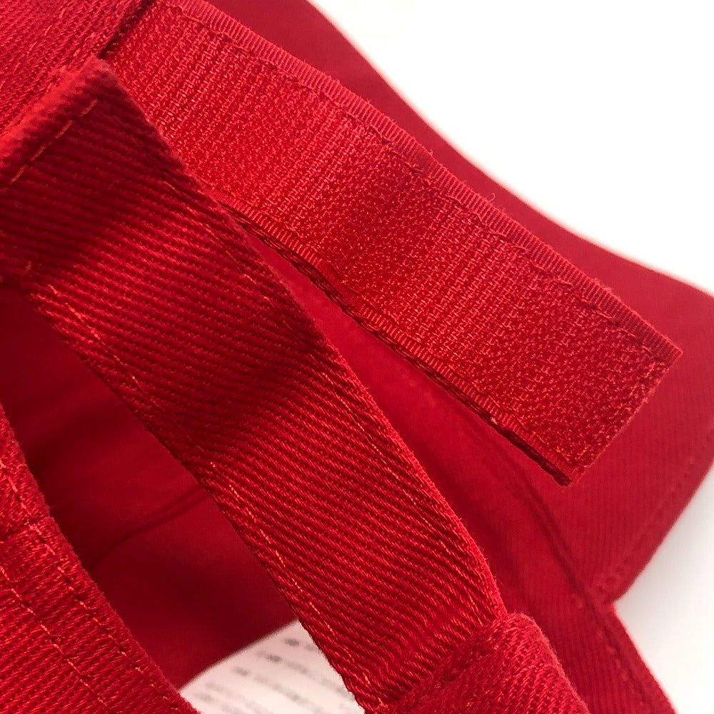 BALENCIAGA 623903 GYM WEAR CAP Logo embroidery Baseball hats, headwear, accessories cap cotton Red Used
