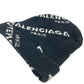 BALENCIAGA 487029 Total logo beanie hat knit hat knit cap Knit hat wool Black/White Used