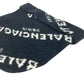 BALENCIAGA 487029 Total logo beanie hat knit hat knit cap Knit hat wool Black/White Used