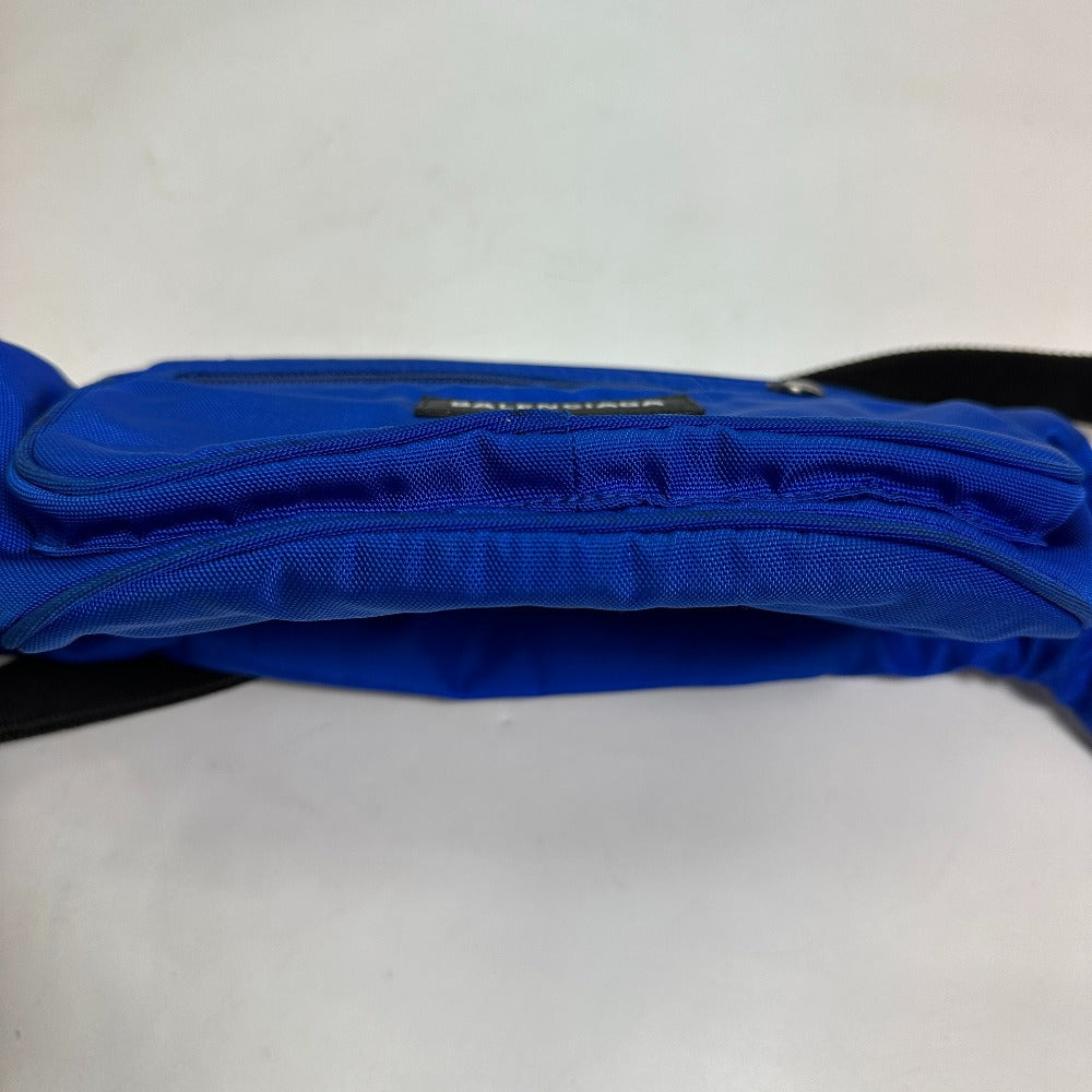 BALENCIAGA 482389 Logo Explorer Waist Bag, Shoulder Bag, Belt Bag, Body Bag, Nylon, Men's, Blue