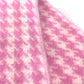 BALENCIAGA Check Logo Fringe Scarf Wool/Cashmere Women's Pink