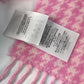 BALENCIAGA Check Logo Fringe Scarf Wool/Cashmere Women's Pink