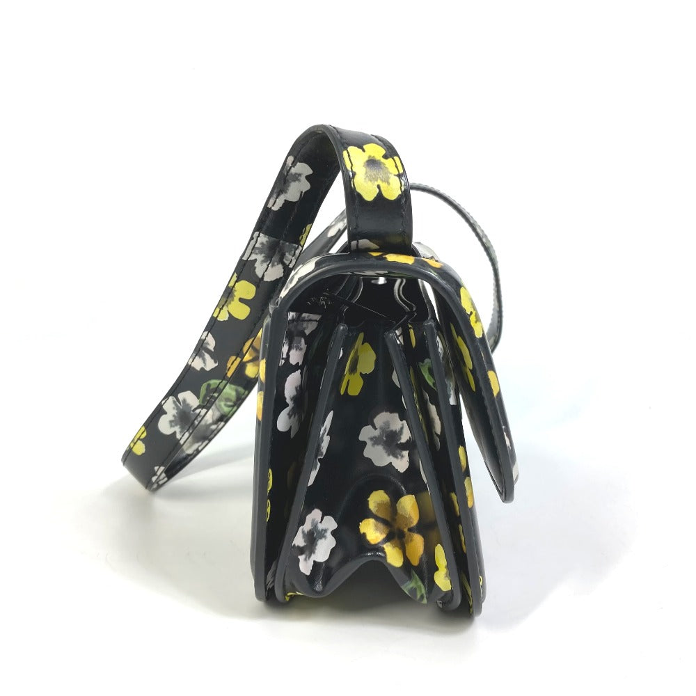 BALENCIAGA 674693 GOSSIP ゴシップ フラワー カバン 肩掛け 斜め掛け ショルダーバッグ レザー レディース ブラック